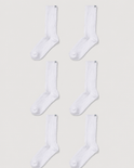 Everywear Refined Crew Socks | White 6-Pair Multipack