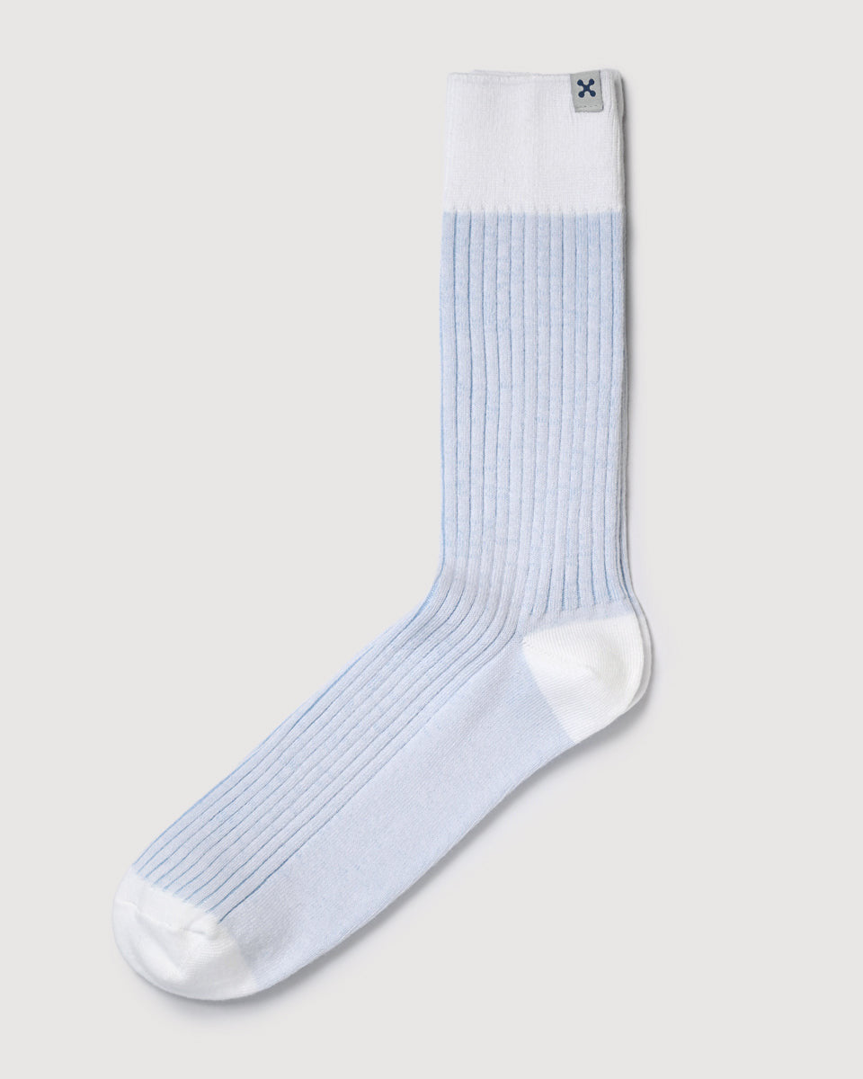 Everywear Refined Crew Socks | WHITE x BLUE
