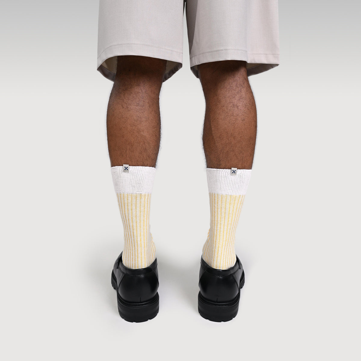 Everywear Refined Crew Socks | WHITE x YELLOW