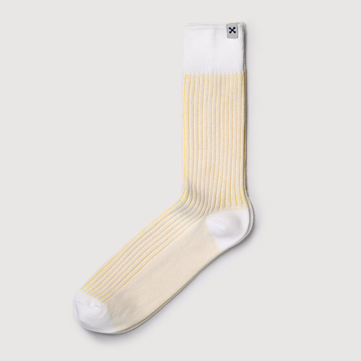 Everywear Refined Crew Socks | WHITE x YELLOW