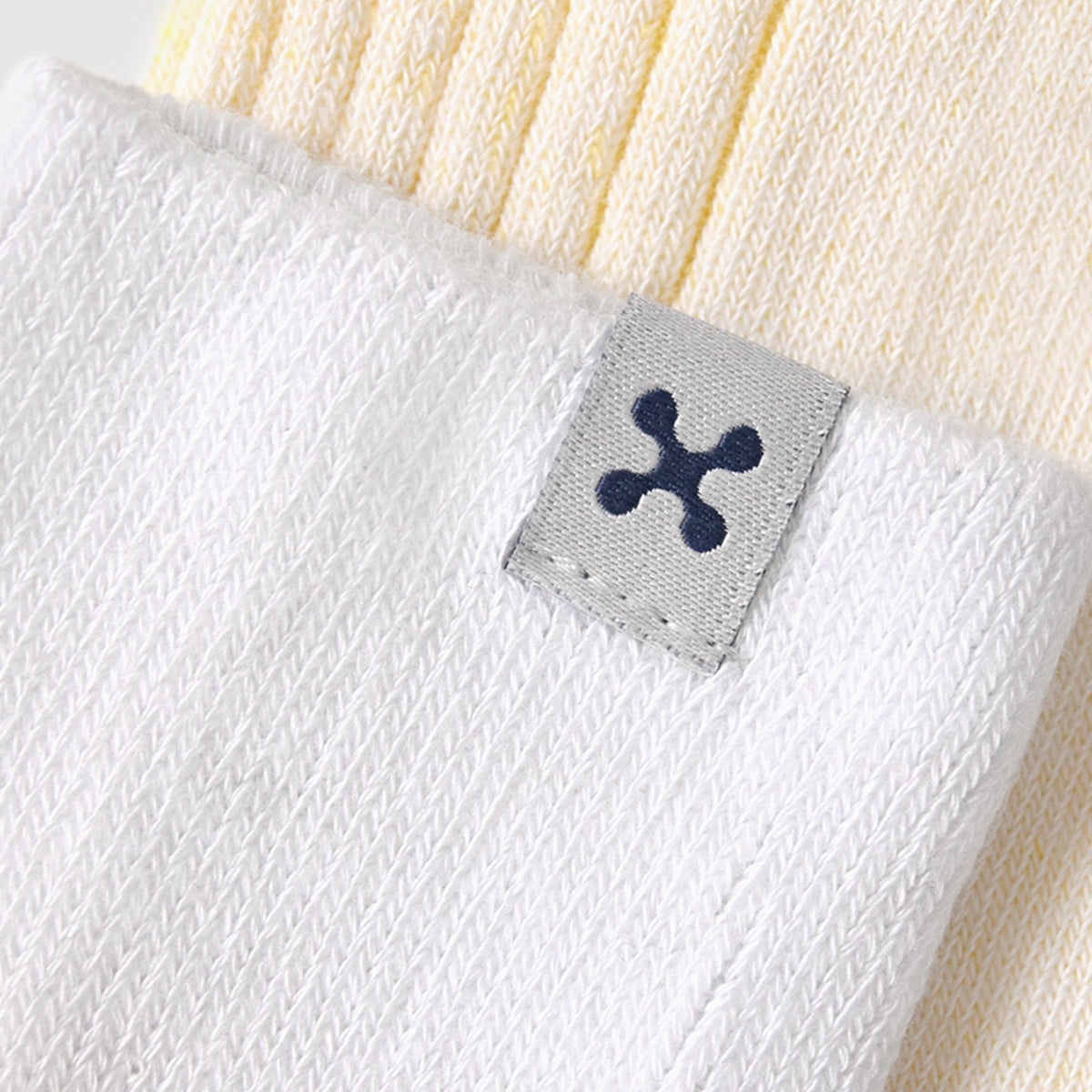 Everywear Refined Crew Socks | WHITE x YELLOW