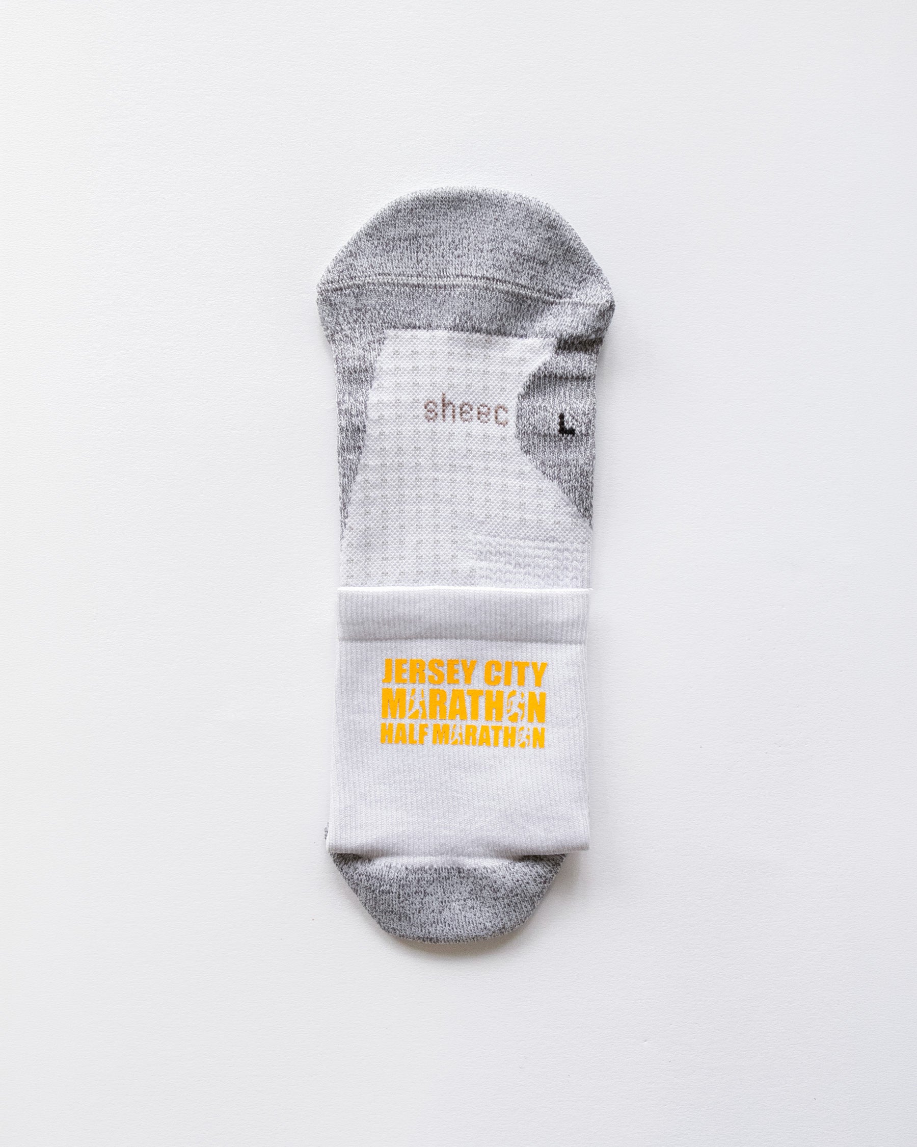 Reflective Compression Quarter Crew Socks – Running | ComFits Daybreak Jersey City Marathon Edition 2026 – White