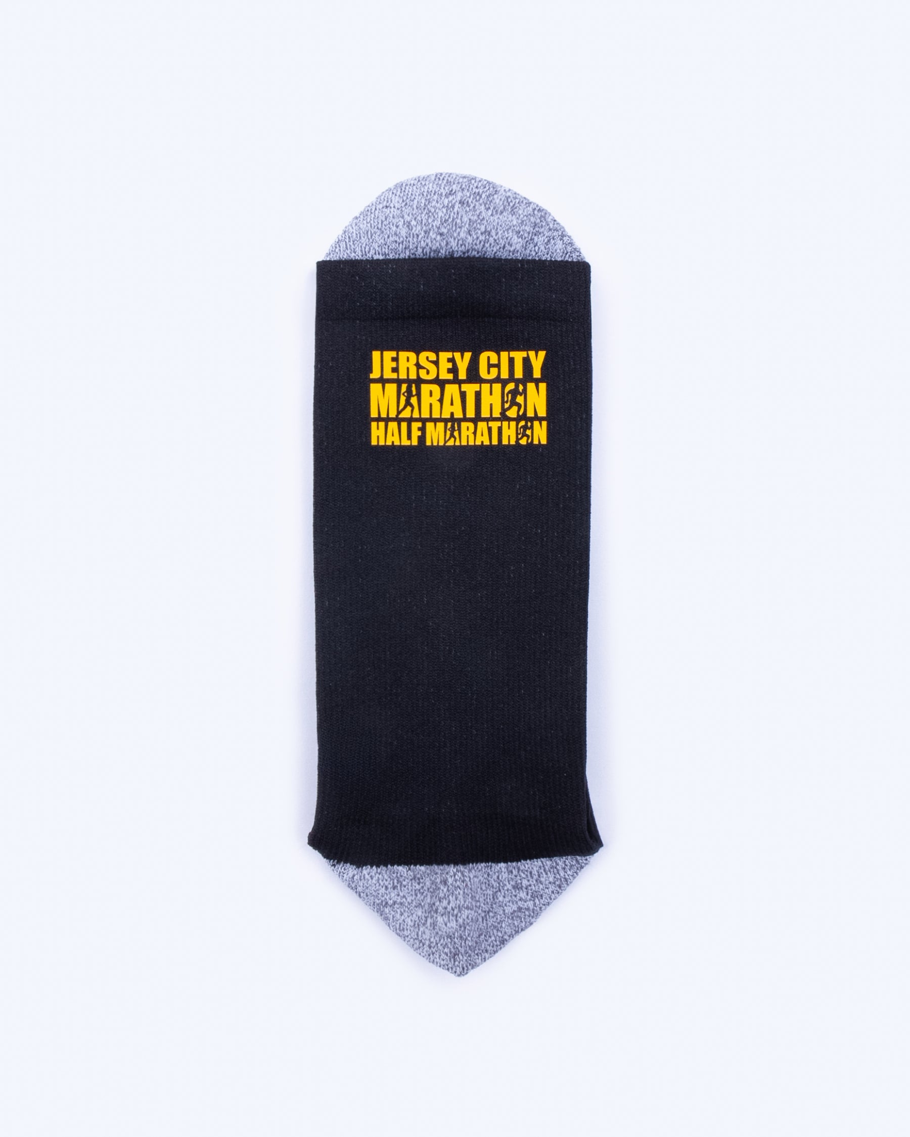 Reflective Compression Crew Socks – Running | ComFits Daybreak Jersey City Marathon Edition 2026 – Black