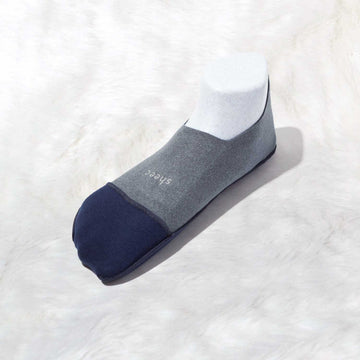 Cozy Fleece No Show Socks | BLUE GRAY