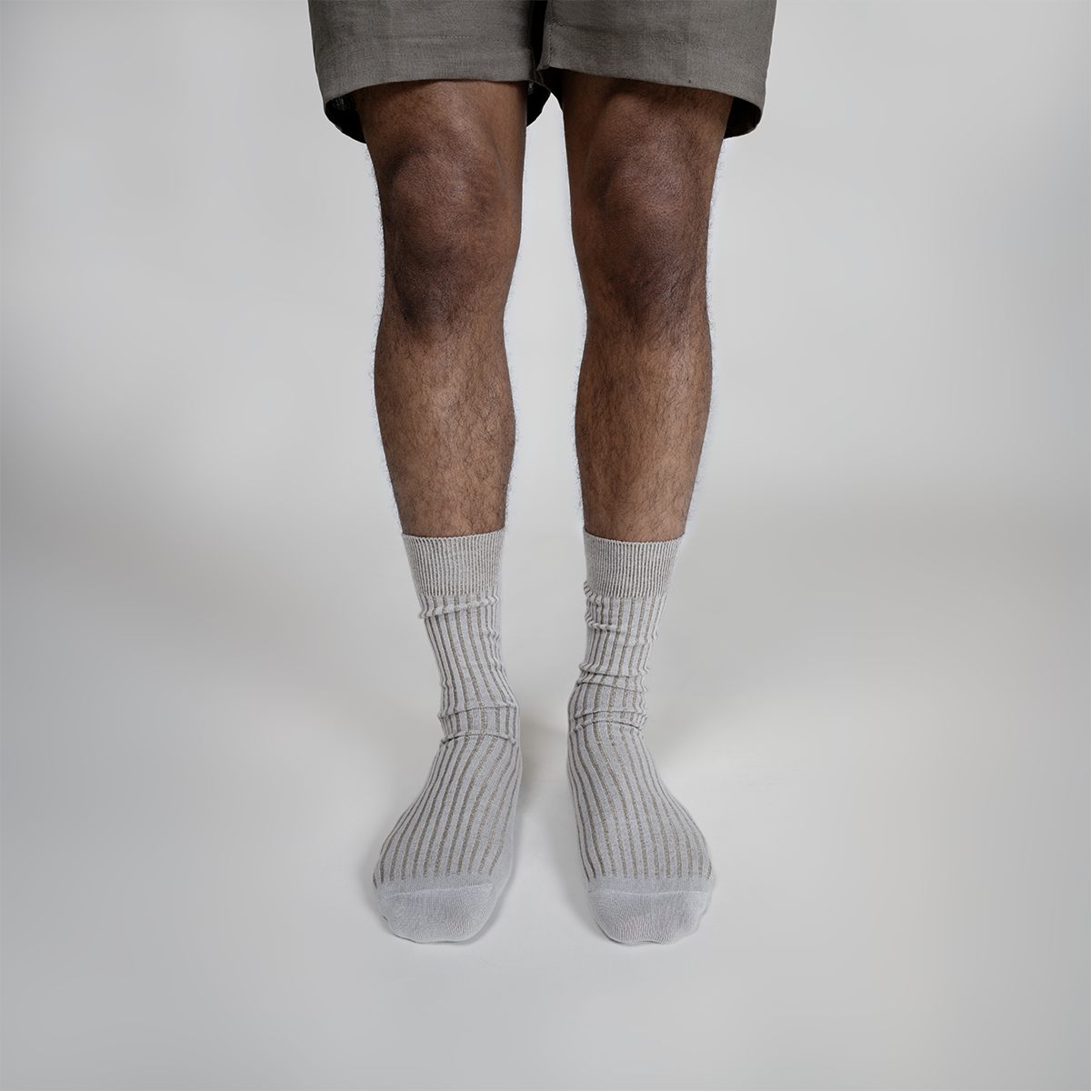 Everywear Refined Crew Socks | GRAY x KHAKI