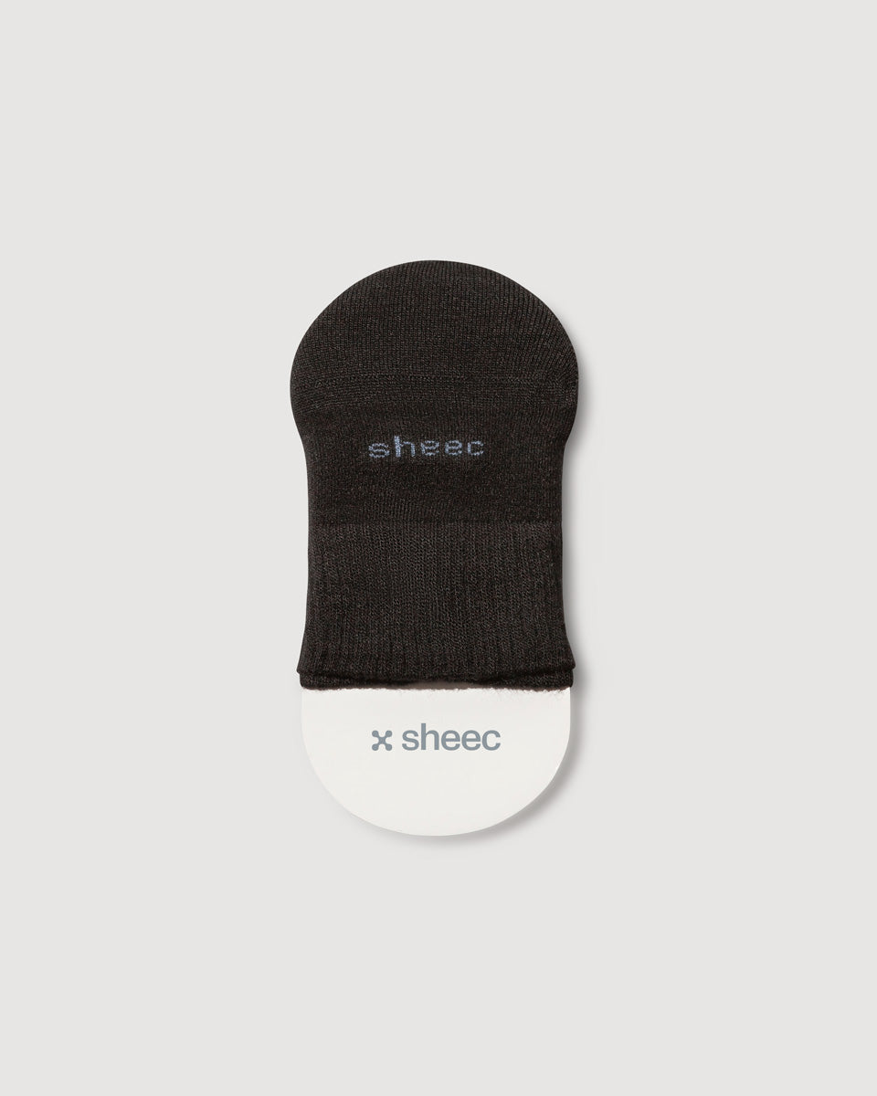 Super Soft Toe Cover Half Socks | BLACK