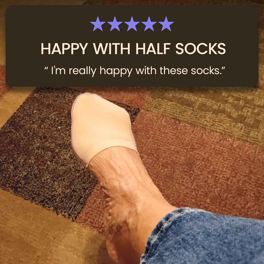 Ultra Thin InvisiLite Toe Cover Half Socks for Women | S06