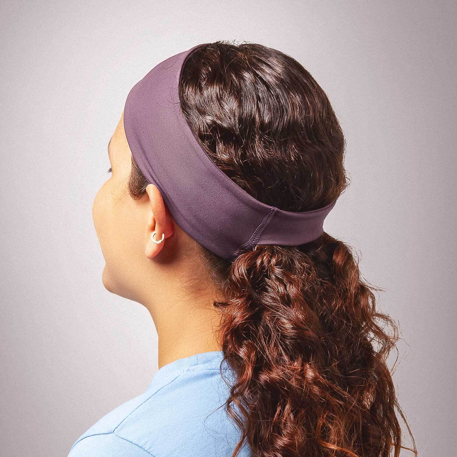 Reflective Performance Headband – Jersey City Marathon Edition 2026 – Eggplant