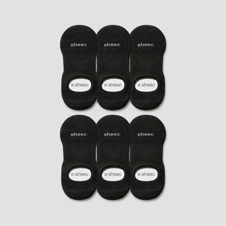 Active High-cut No Show Socks | Black 6-Pair Multipack