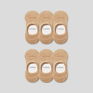 Active Low-cut No Show Socks | Beige 6-Pair Multipack