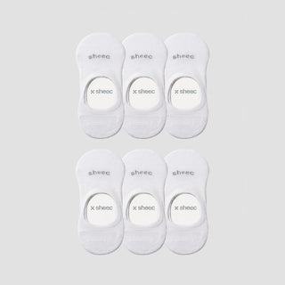Active Low-cut No Show Socks | White 6-Pair Multipack