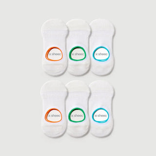 Active Mid-cut No-show Socks | Mesh Top | 6 Pair Multipack