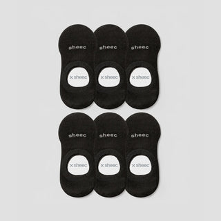 Active Mid-cut  No Show Socks | Black 6-Pair Multipack