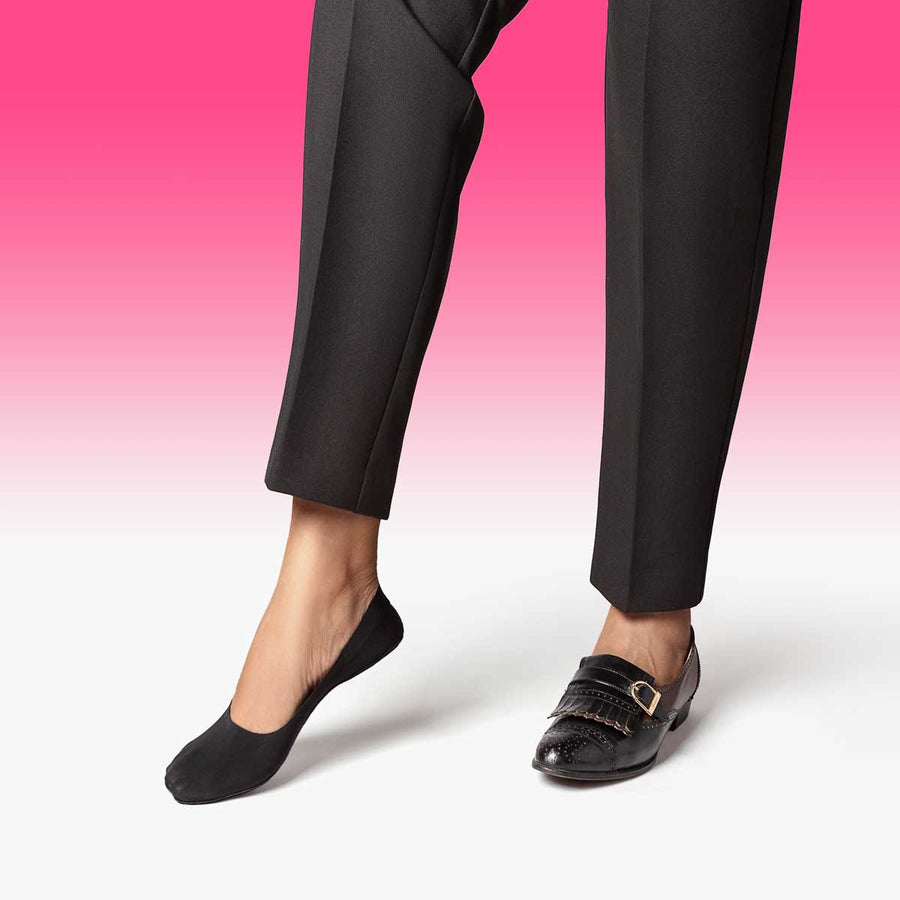 Secret Mid-cut Ultra Thin InvisiLite Liner No Show Socks | BLACK