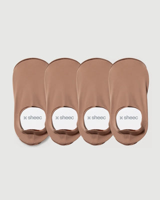 Secret High-cut No Show Socks | Tan 4-Pair Multipack