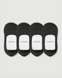 Secret Mid-cut No Show Socks | Black 4-Pair Multipack