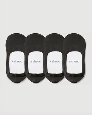 Secret Mid-cut No Show Socks | Black 4-Pair Multipack
