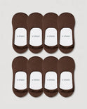 Secret Mid-cut No Show Socks | Brown 8-Pair Multipack