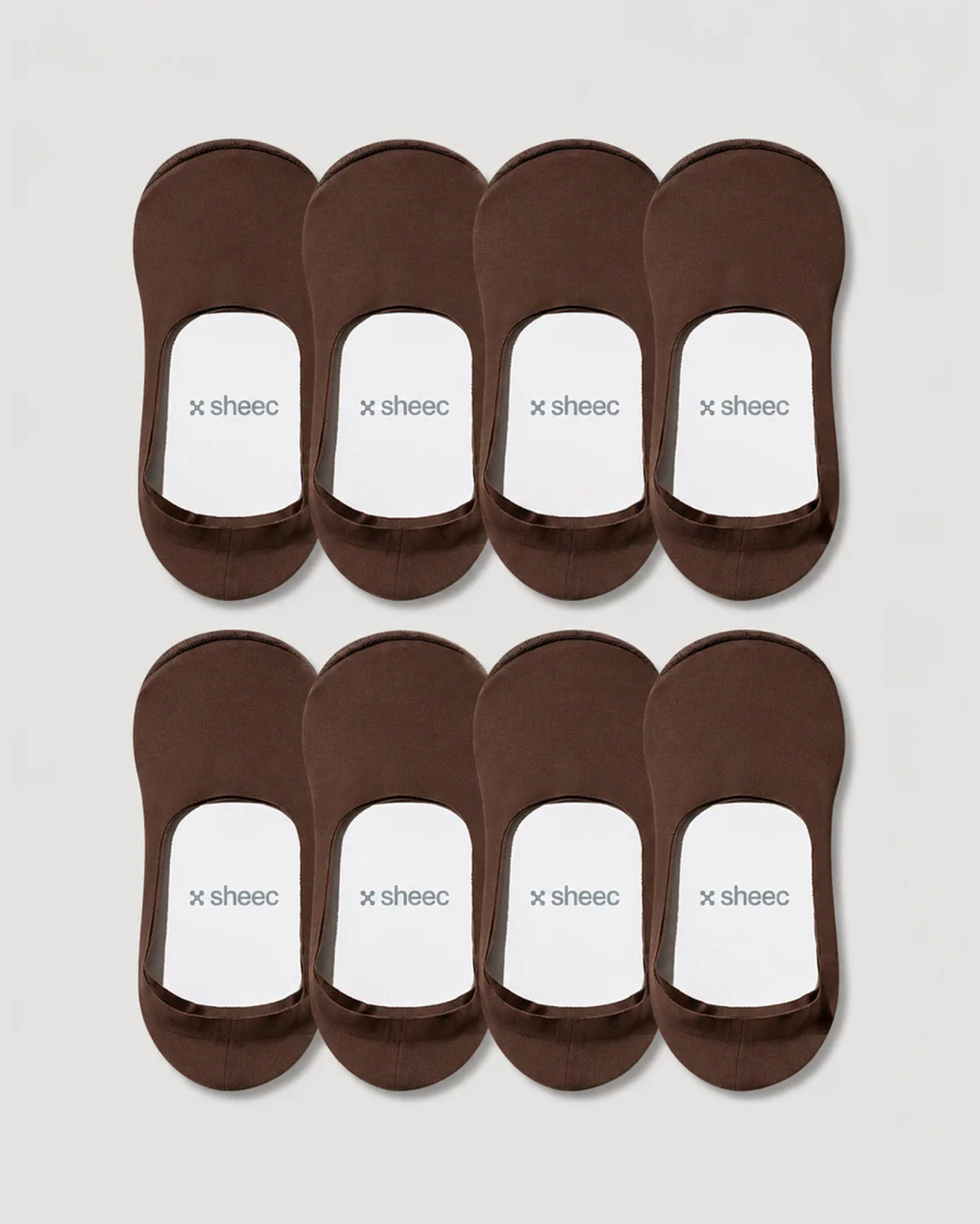 Secret Mid-cut No Show Socks | Brown 8-Pair Multipack