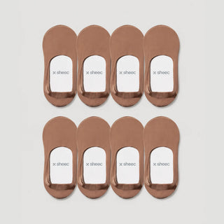 Secret Mid-cut No Show Socks | Tan 8-Pair Multipack