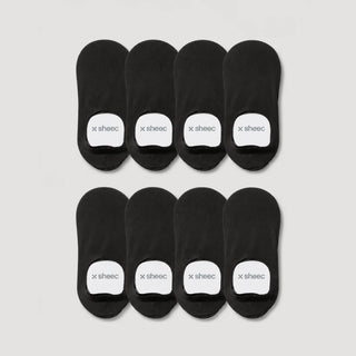 Secret High-cut No Show Socks | Black 8-Pair Multipack
