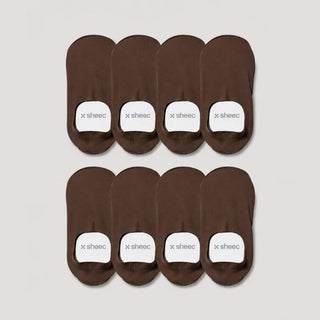 Secret High-cut No Show Socks | Brown 8-Pair Multipack