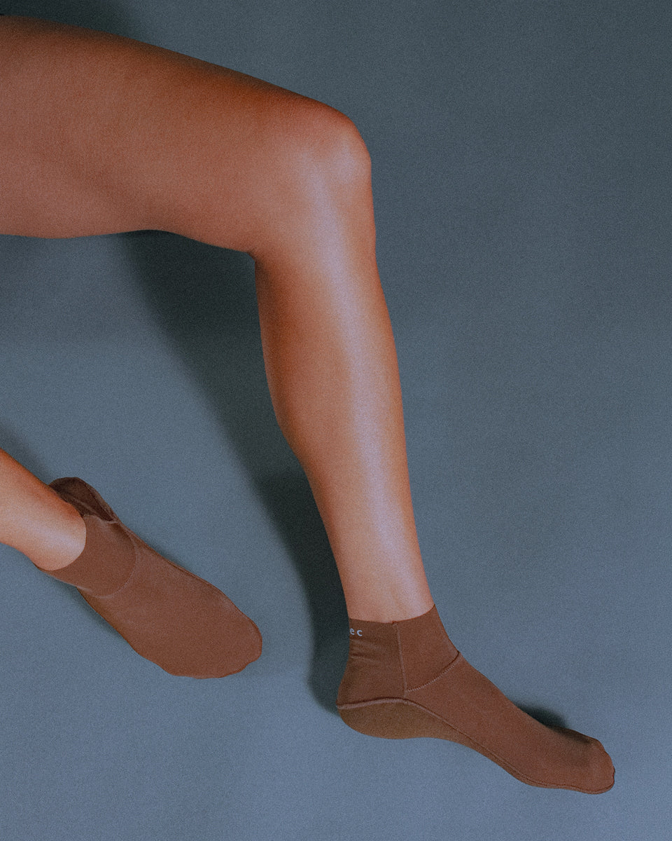 Ultra Thin Socks for Ankle Booties | BROWN