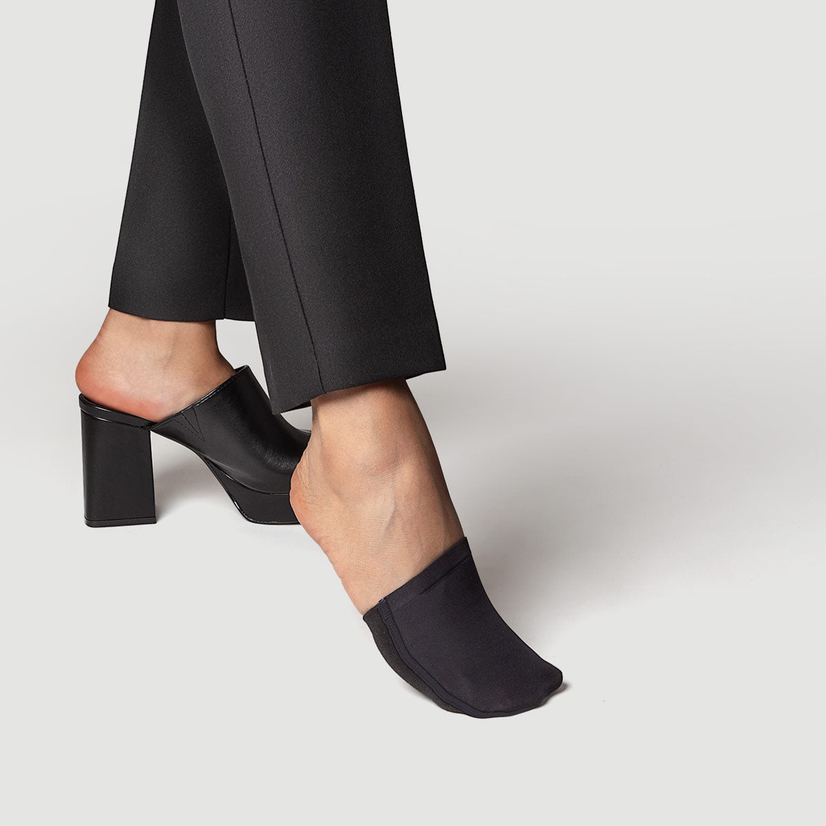 Ultra Thin Toe Cover Half Socks | BLACK