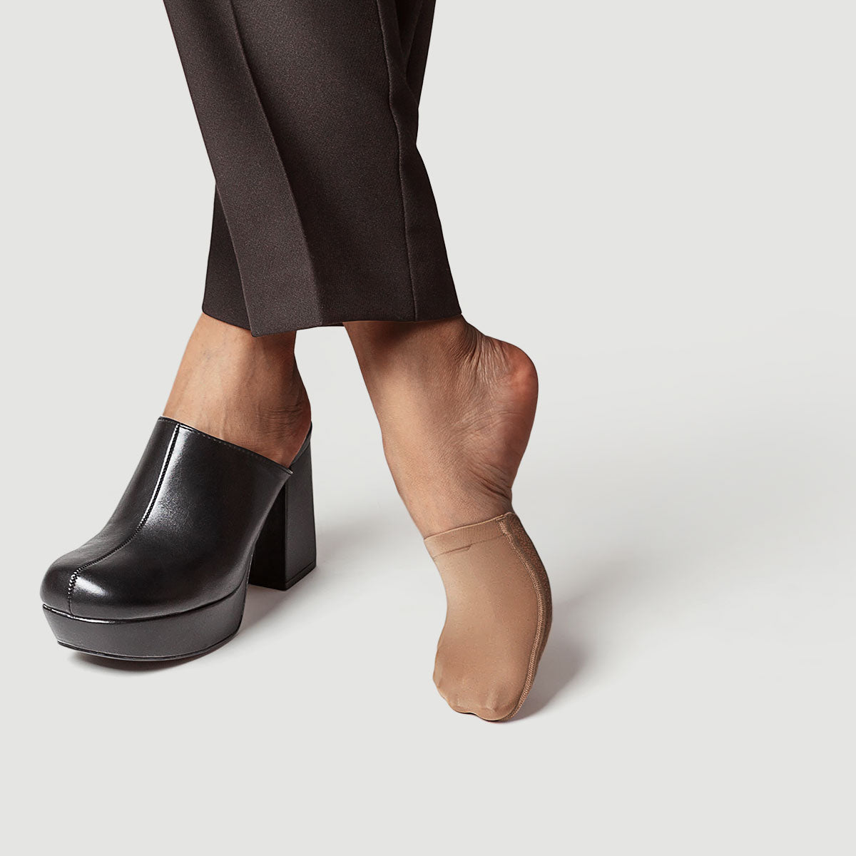 Ultra Thin Toe Cover Half Socks | TAN