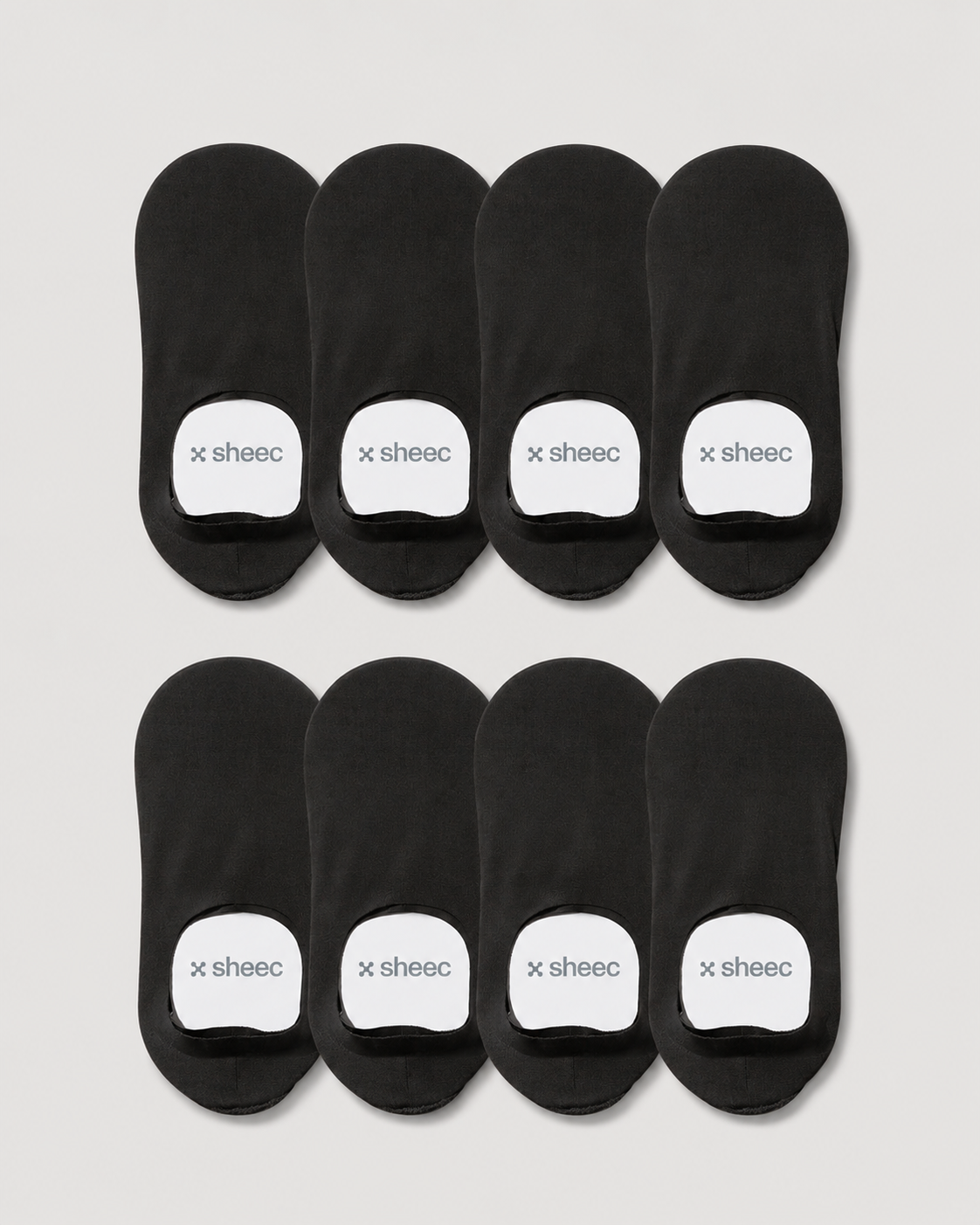 Secret High-cut No Show Socks | Black 8-Pair Multipack