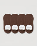 Secret High-cut No Show Socks | Brown 4-Pair Multipack