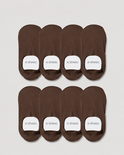 Secret High-cut No Show Socks | Brown 8-Pair Multipack
