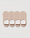Secret High-cut No Show Socks | Cream 4-Pair Multipack