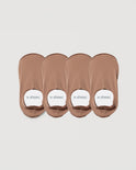 Secret High-cut No Show Socks | Tan 4-Pair Multipack