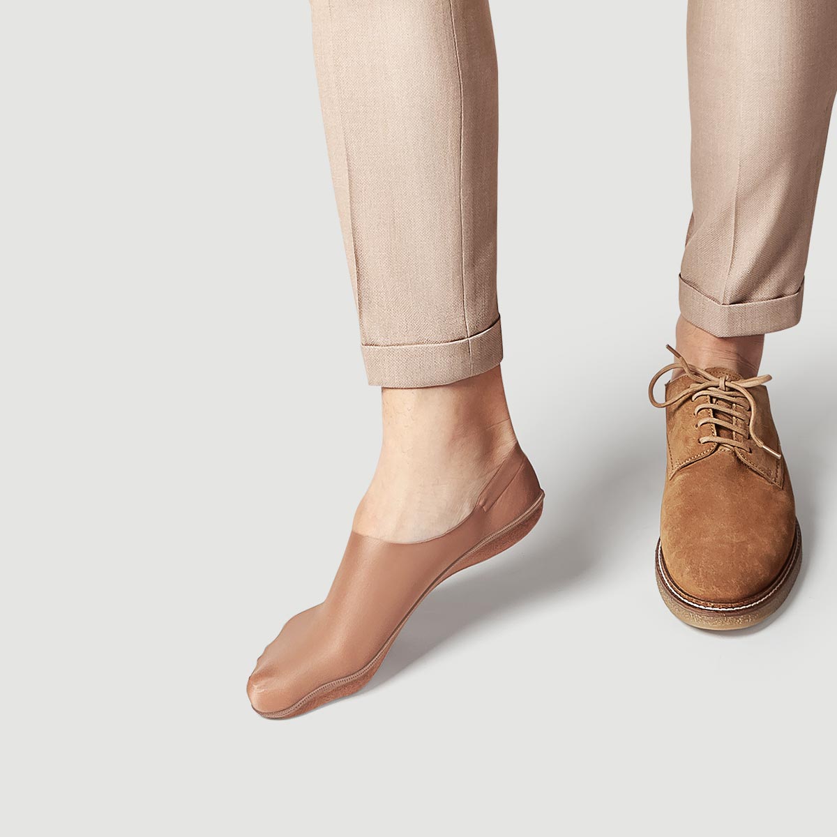 Secret High-cut No Show Socks | Tan