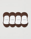 Secret Low-cut No Show Socks | Brown 4-Pair Multipack