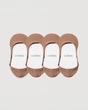 Secret Low-cut No Show Socks | Tan 4-Pair Multipack