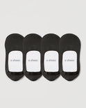 Secret Mid-cut No Show Socks | Black 4-Pair Multipack