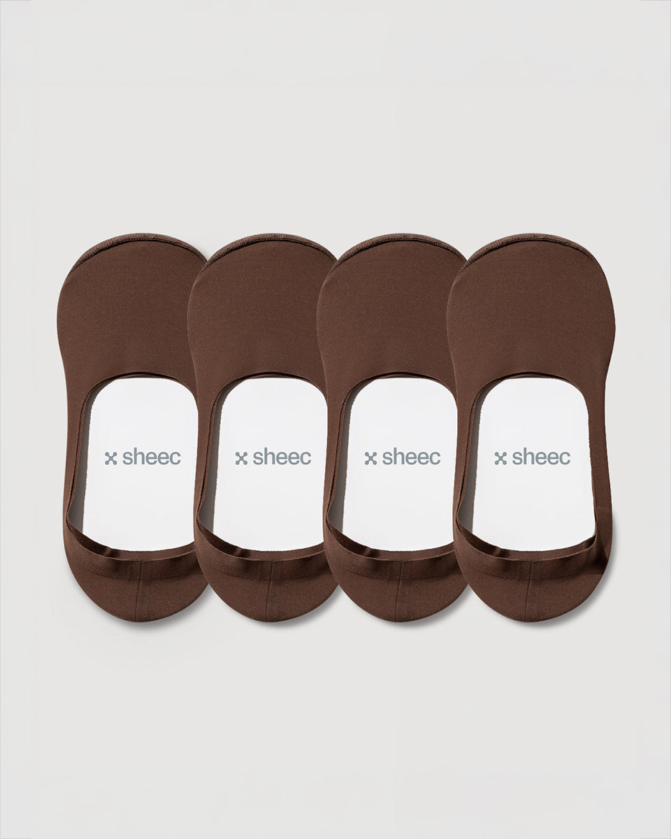 Secret Mid-cut No Show Socks | Browm 4-Pair Multipack