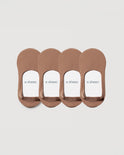Secret Mid-cut No Show Socks | Tan 4-Pair Multipack