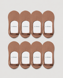 Secret Mid-cut No Show Socks | Tan 8-Pair Multipack
