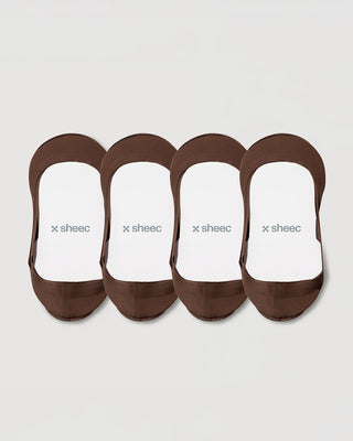 Secret Ultra Low-cut No Show Socks | Brown 4-Pair Multipack