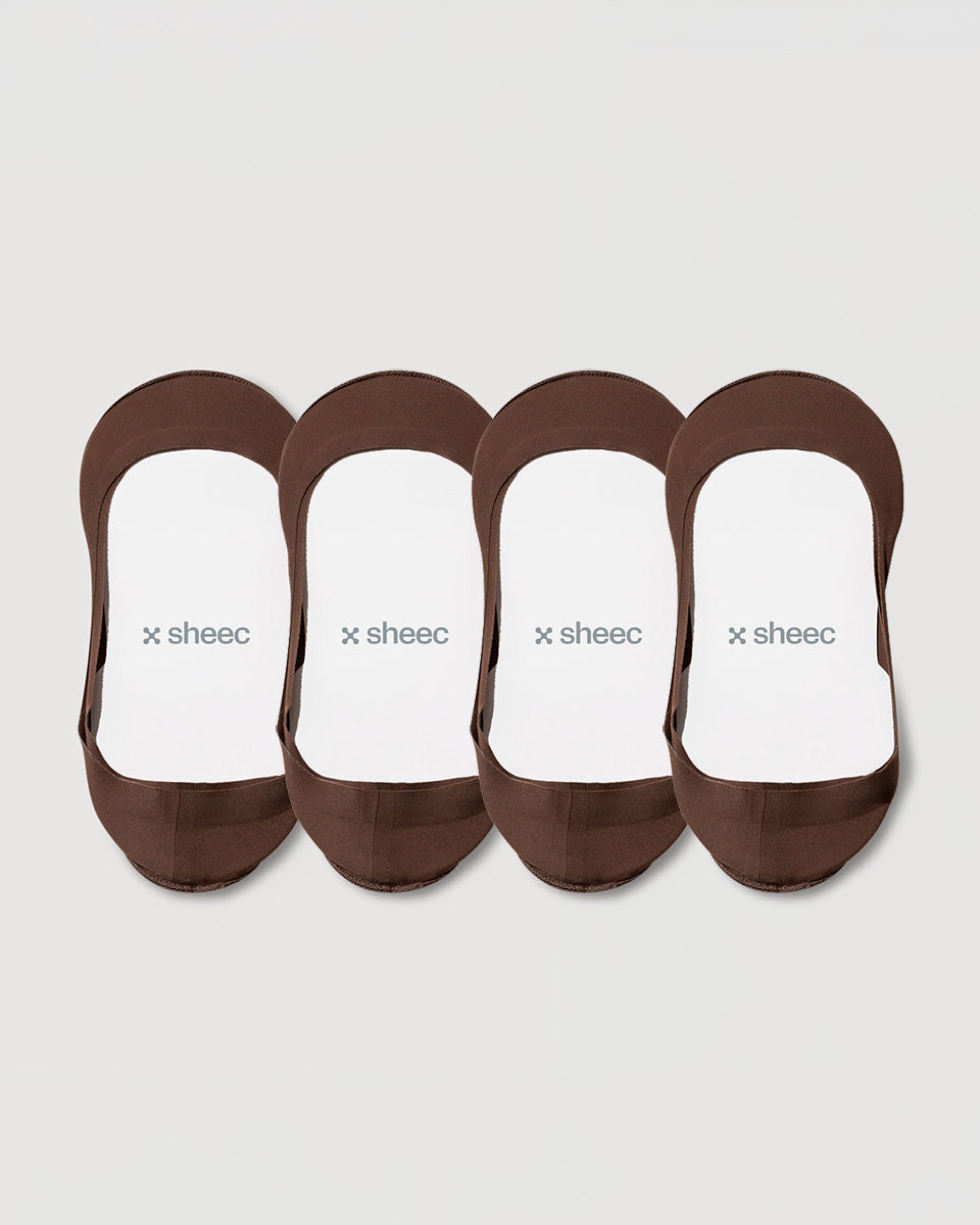 Secret Ultra Low-cut No Show Socks | Brown 4-Pair Multipack