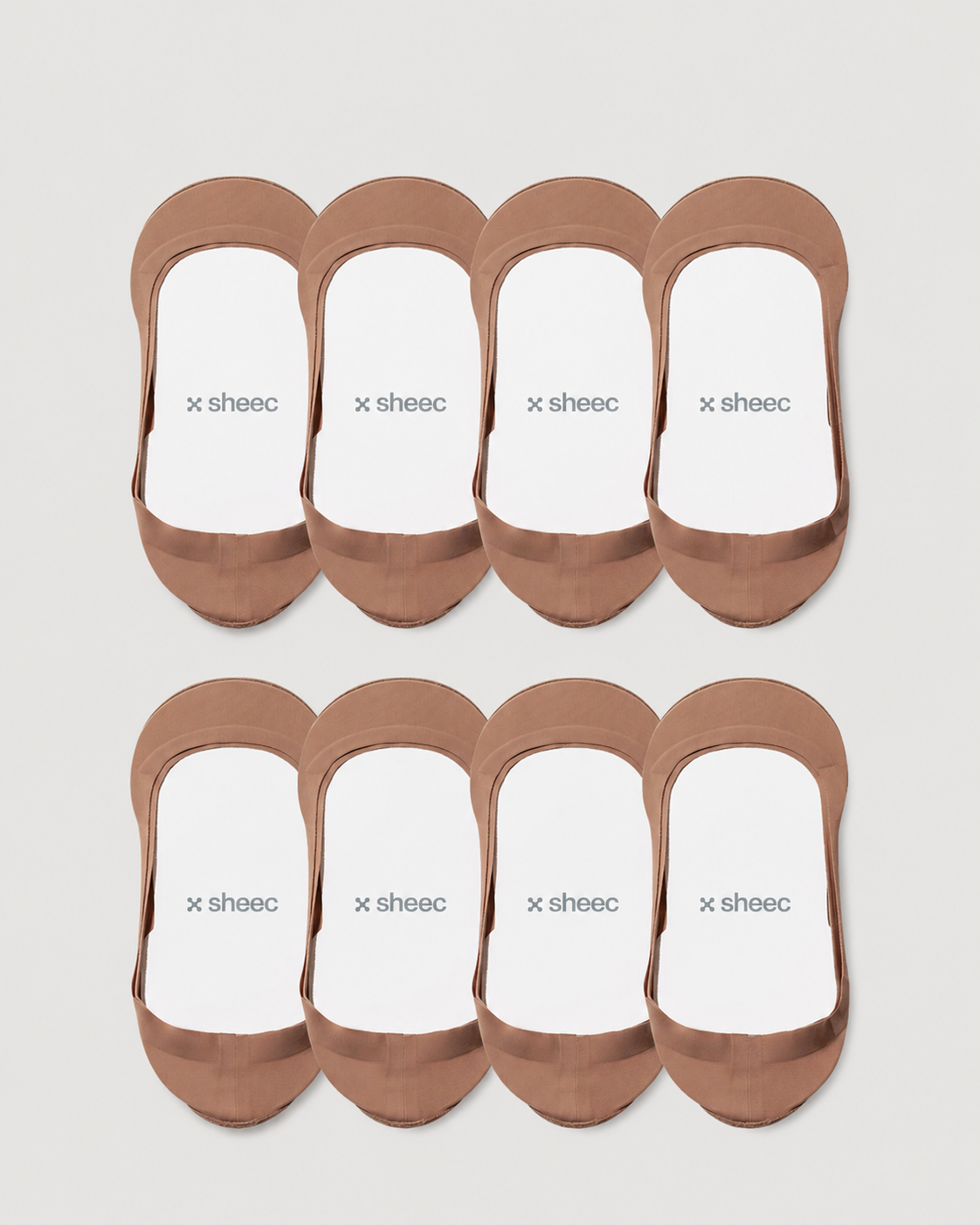 Secret Ultra Low-cut No Show Socks | Tan 8-Pair Multipack