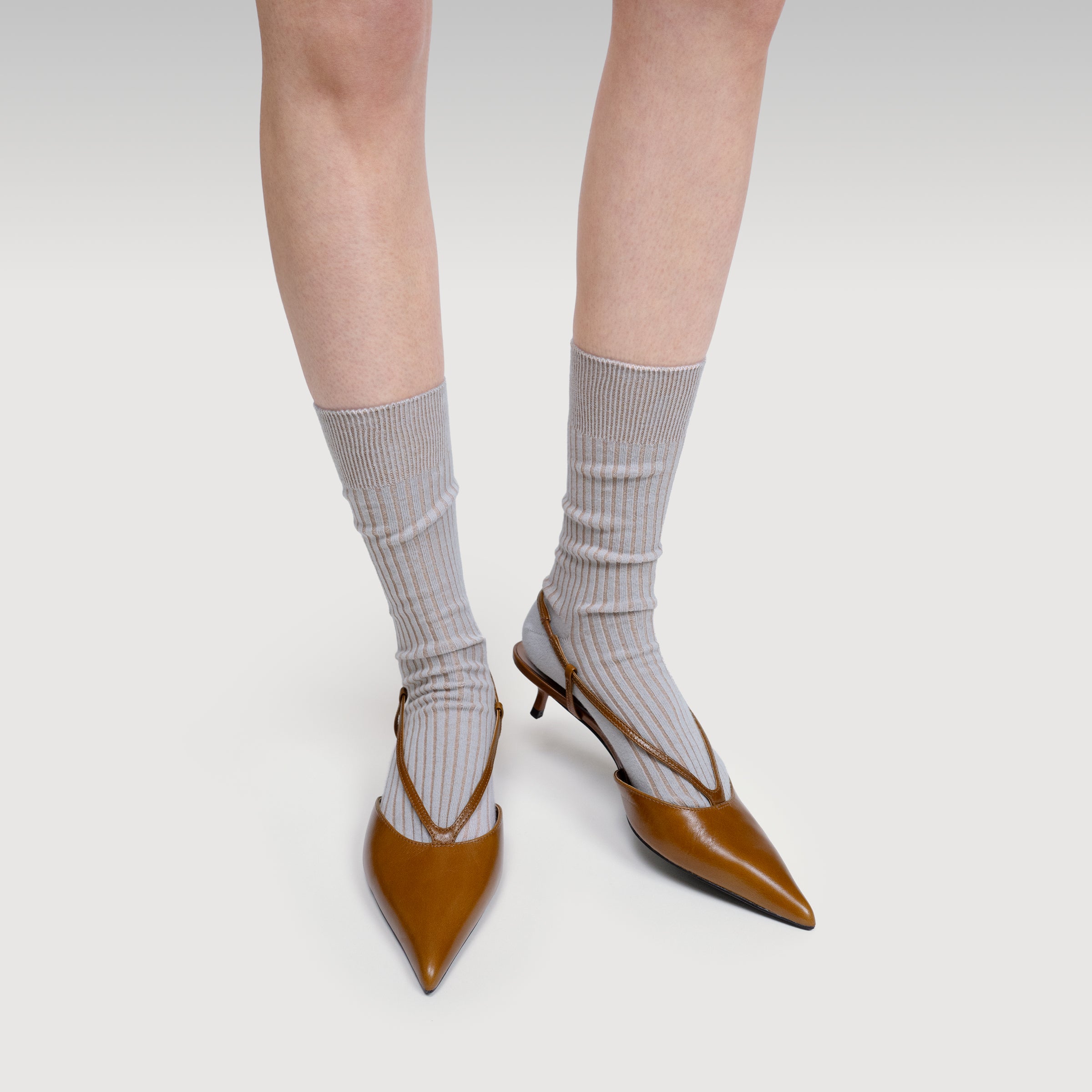 Everywear Refined Crew Socks | GRAY x BEIGE