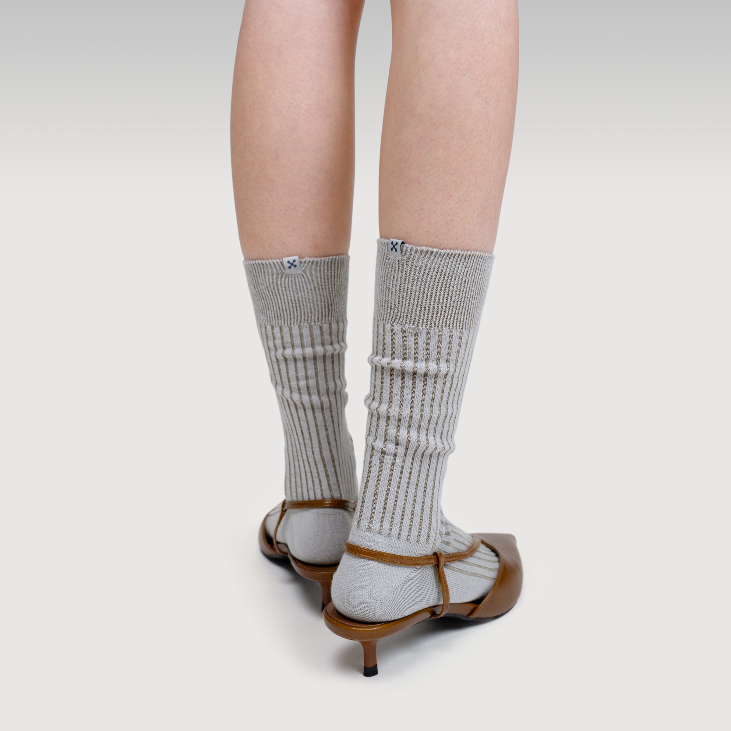 Everywear Refined Crew Socks | GRAY x KHAKI