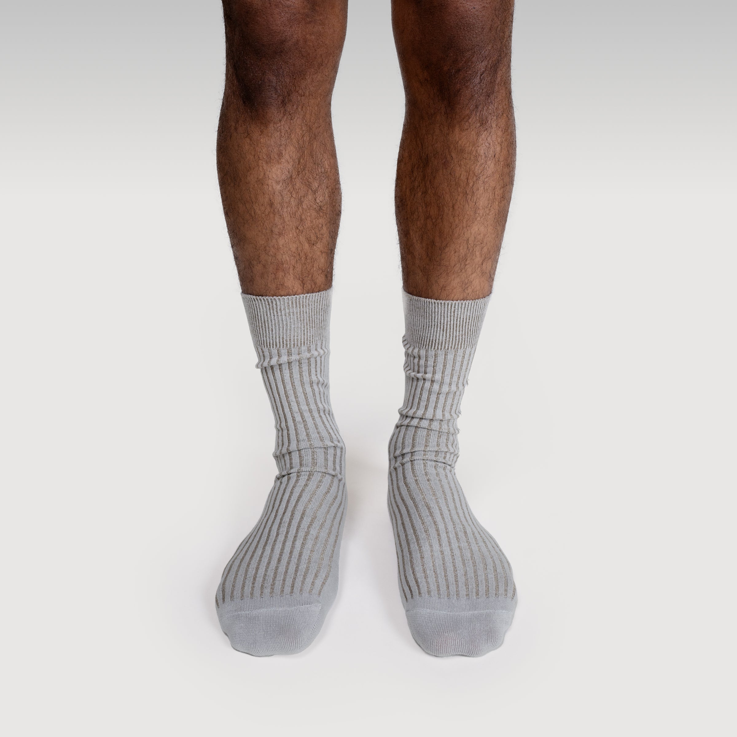 Everywear Refined Crew Socks | GRAY x KHAKI