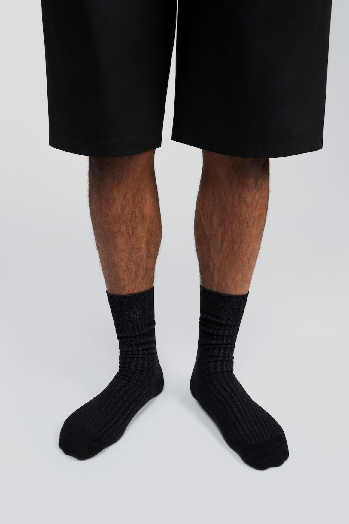 Sheec Everywear Refine Ribbed Black Crew