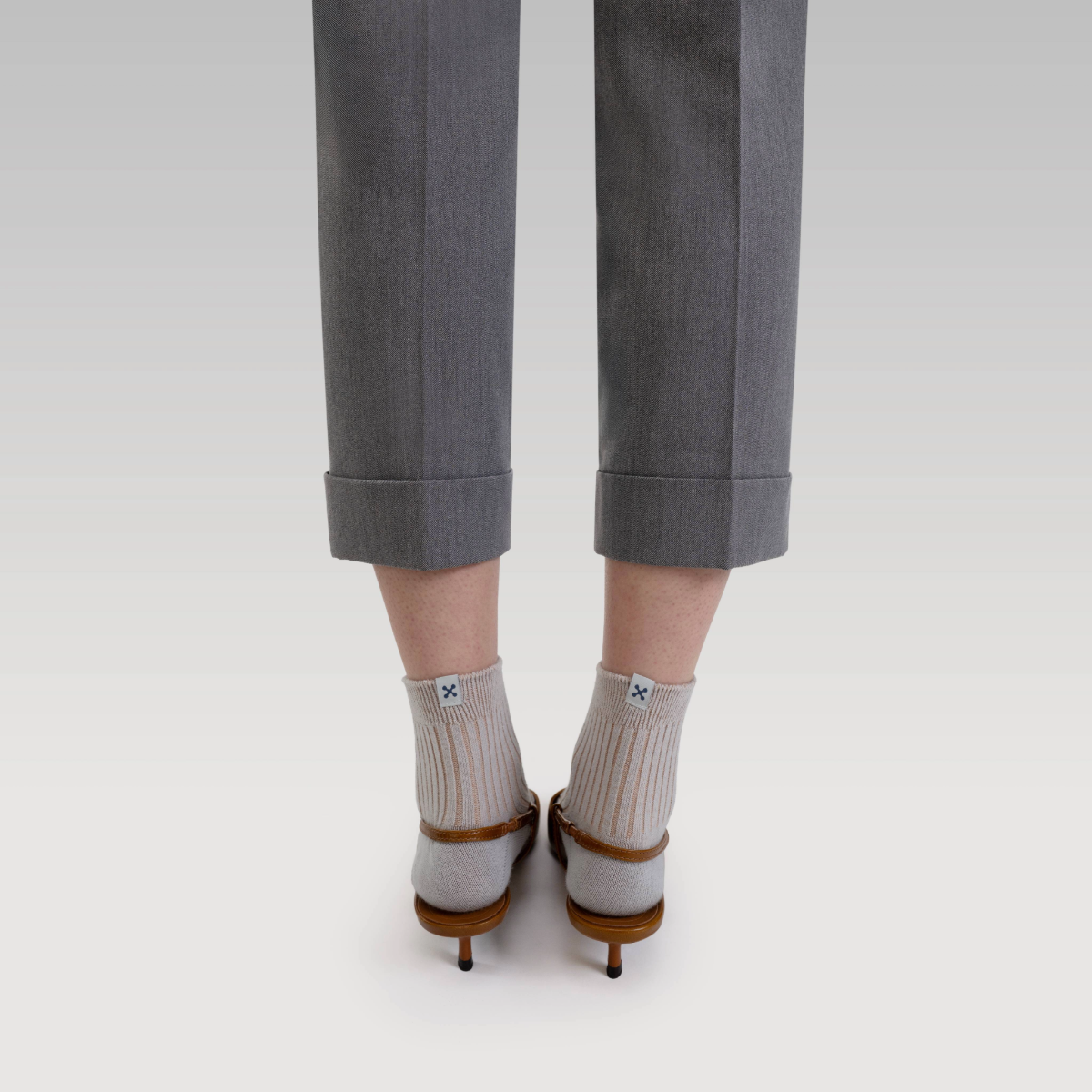 Everywear Refined Ankle Socks | GRAY x BEIGE
