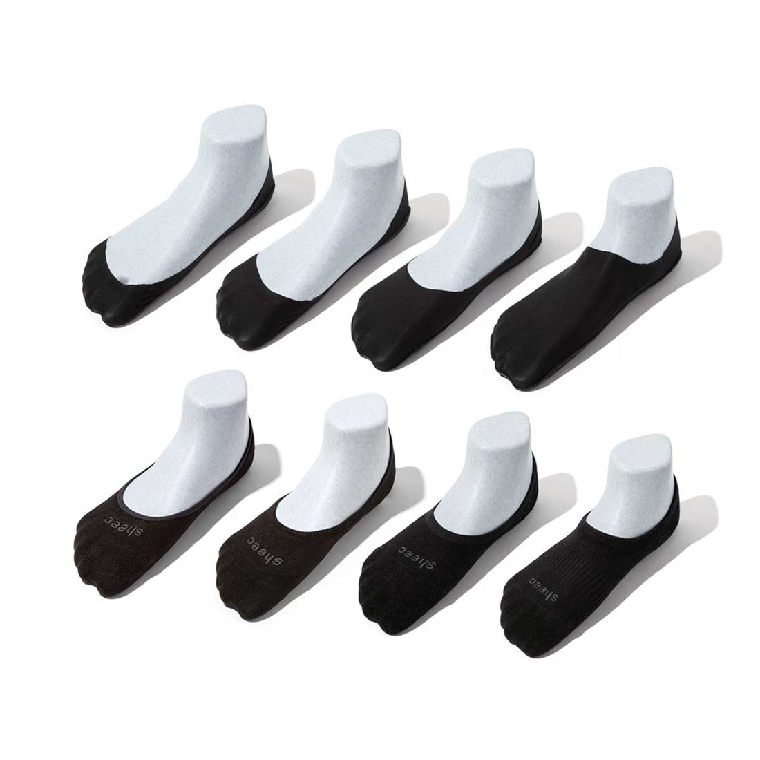 Women's Hidden Socks for All Shoe Types, Variety Pack